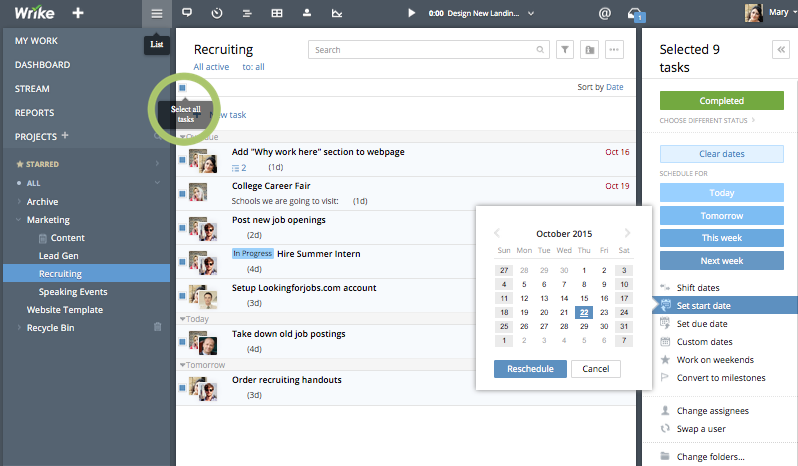 Guía detallada sobre cómo utilizar la herramienta en línea para crear diagramas de Gantt de Wrike