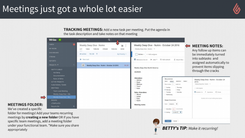 Wrike adoption tip: take meeting notes in Wrike