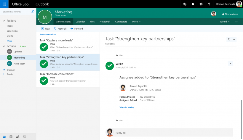 Wrike Deepens Microsoft Office 365 Integration With Outlook Actionable Messages | Blog Wrike Wrike Deepens Microsoft Office 365 Integration With Outlook Actionable Messages | Blog Wrike