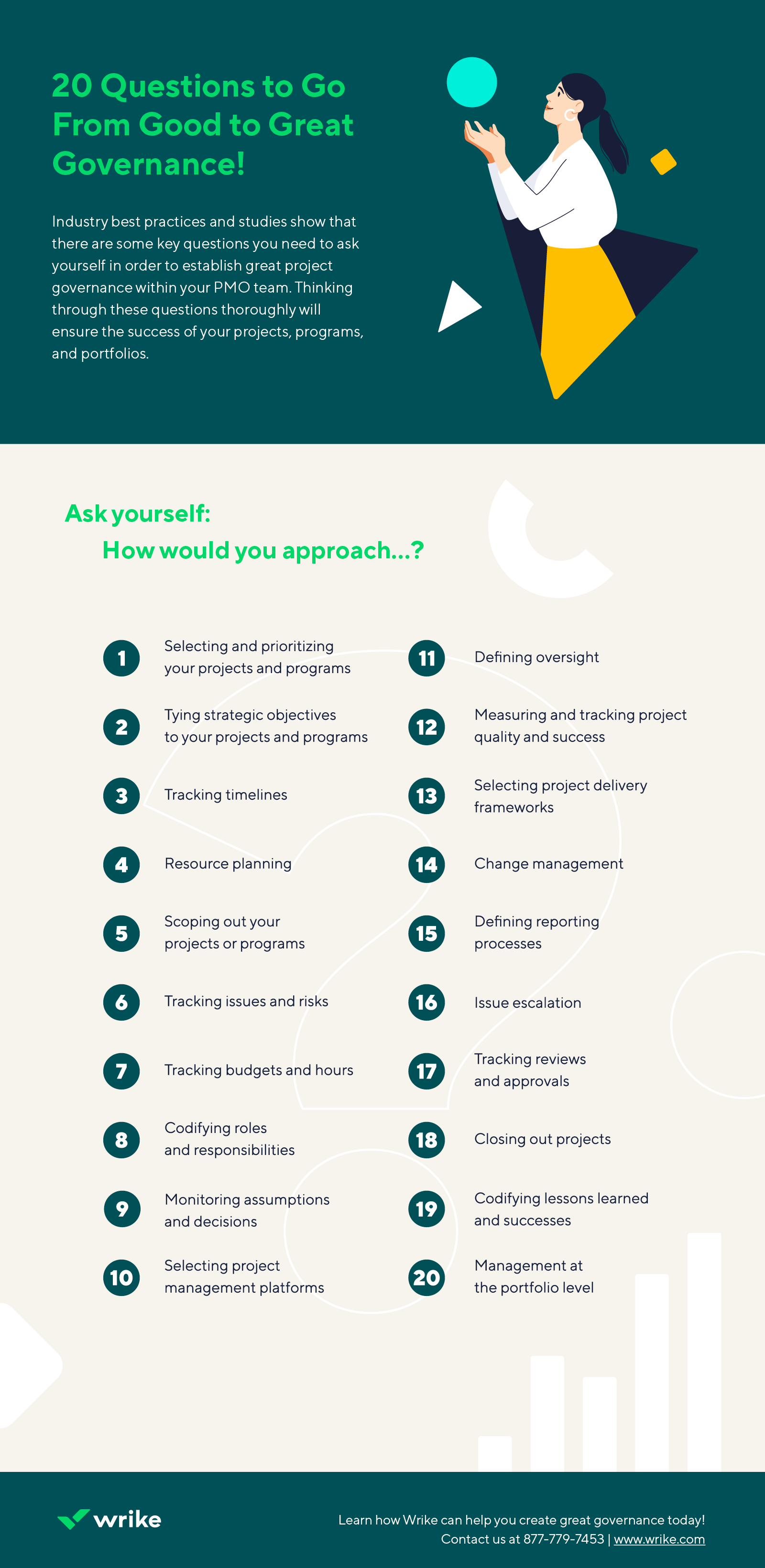 Project governance success infographic
