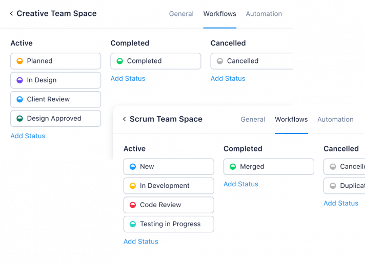 space-level workflows