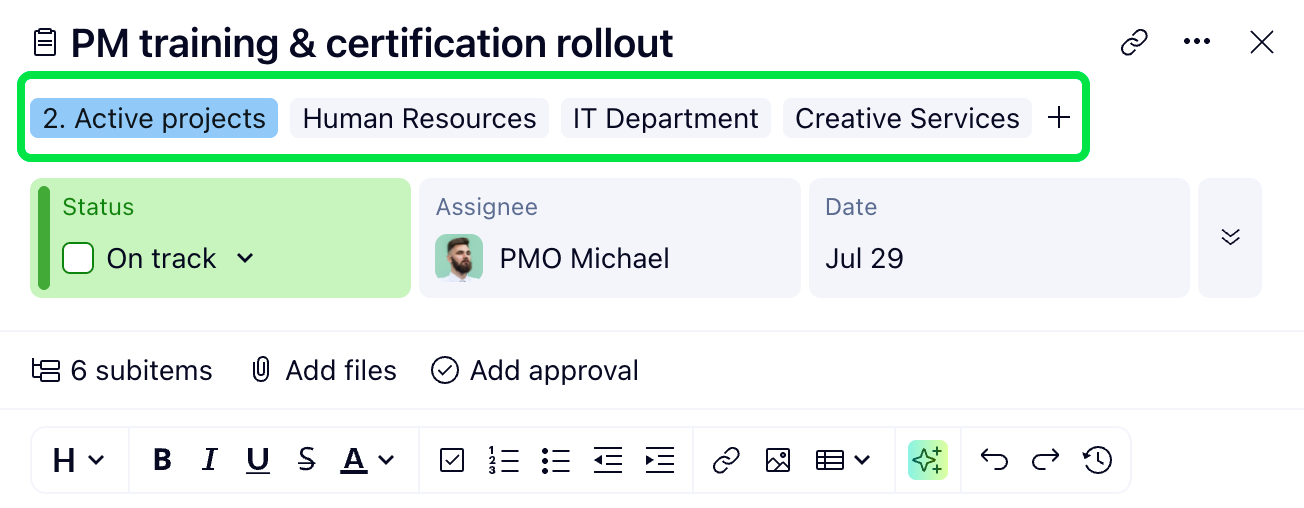 Life After Microsoft Project: Cross-Tagging Concept Visualization.
