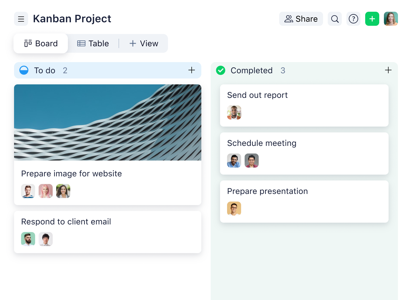 wrike board view showing kanban project