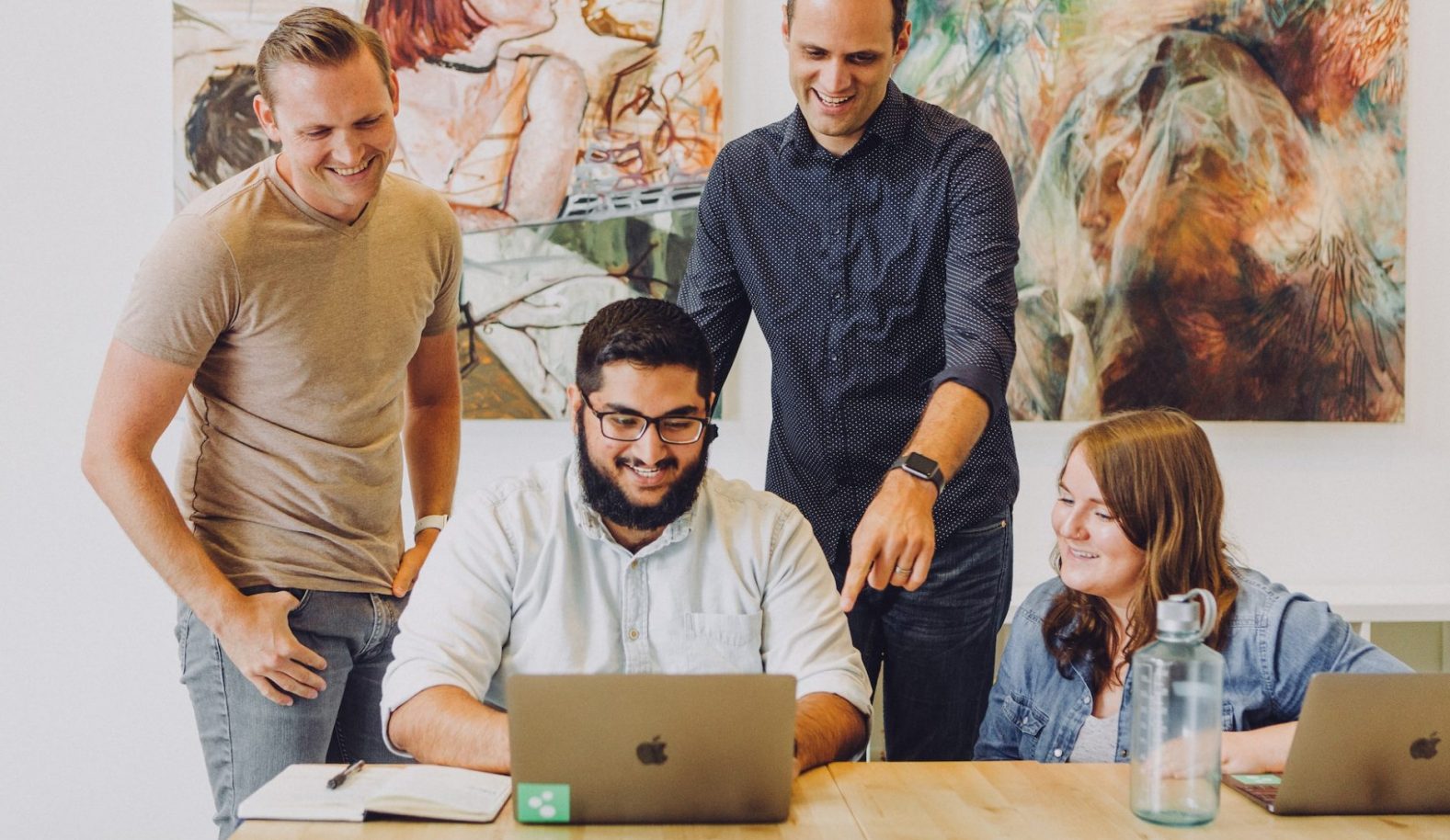 Employees working together