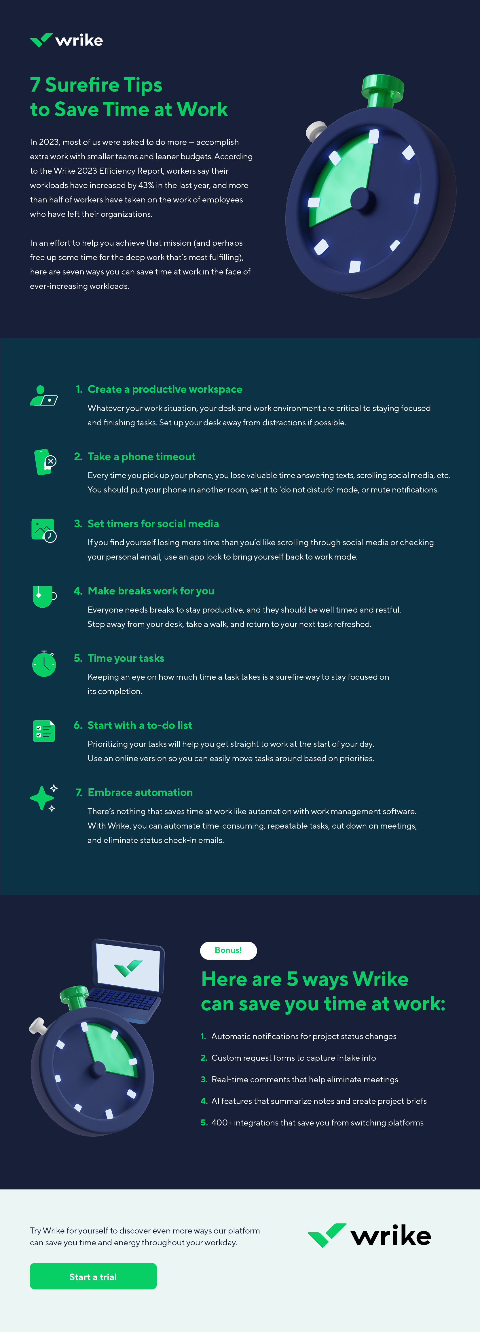 Tips to save time at work