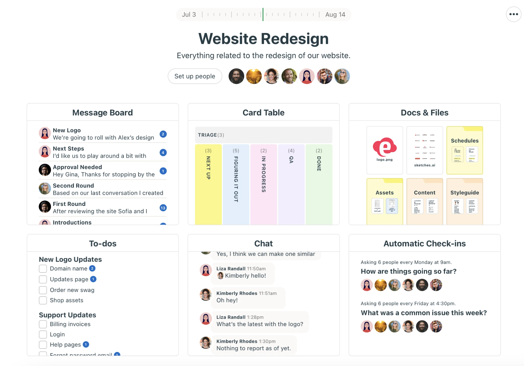 basecamp product screenshot