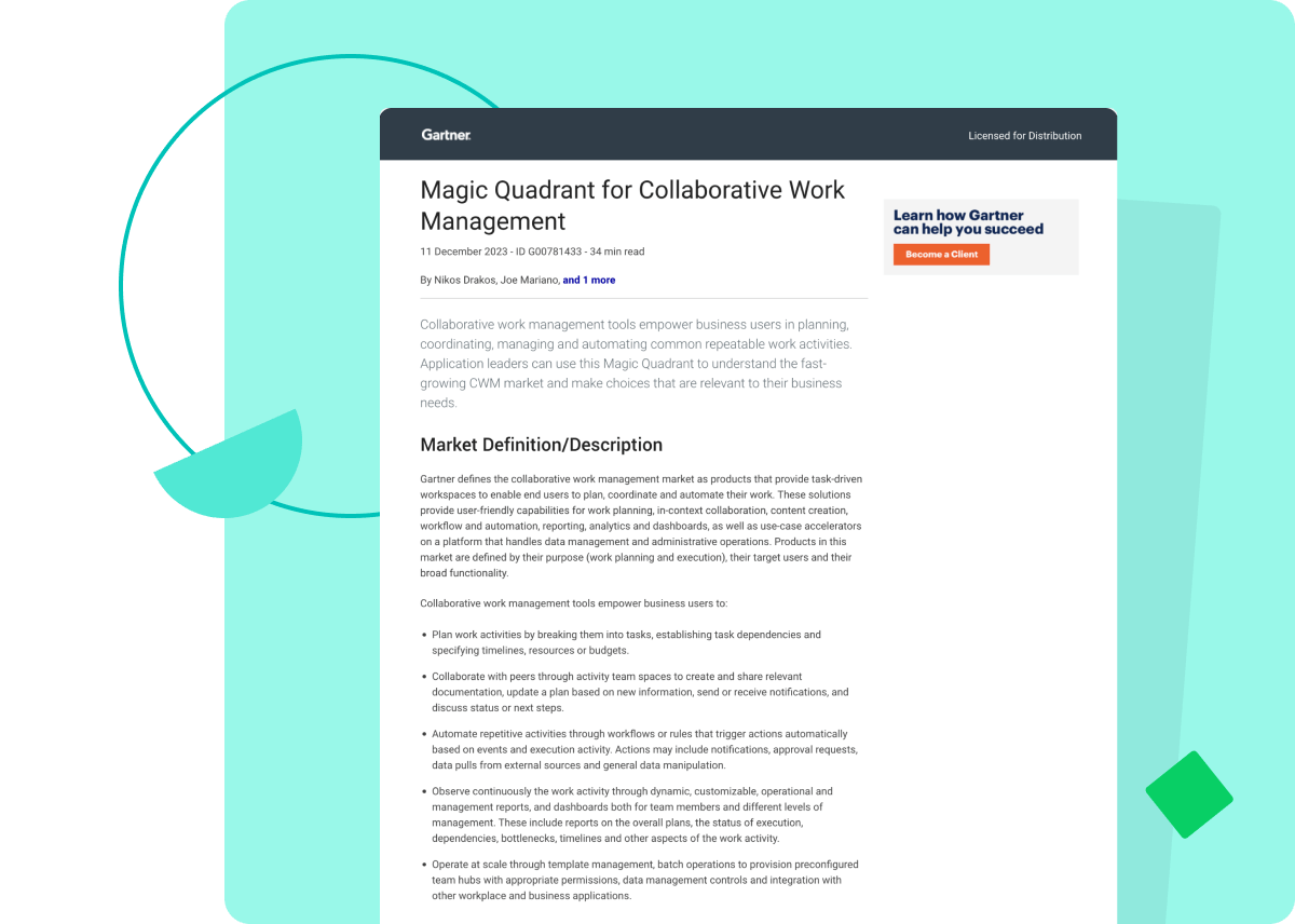 screenshot of excerpt from gartner magic quadrant