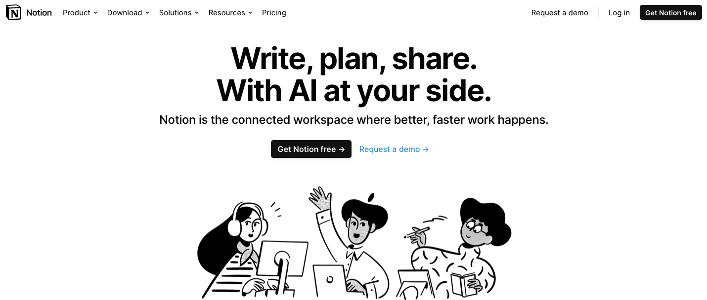 notion webpage