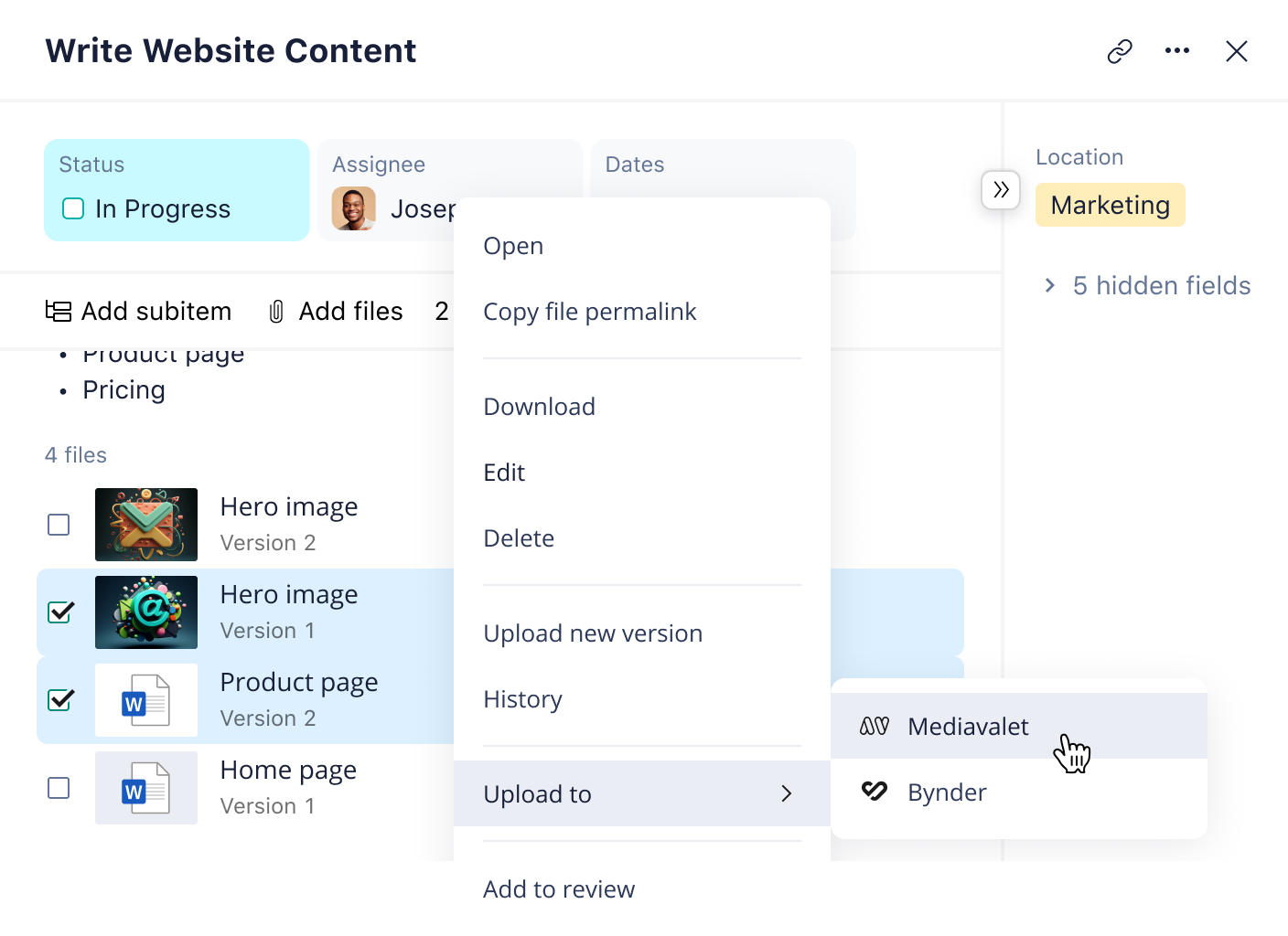 wrike mediavalet integration
