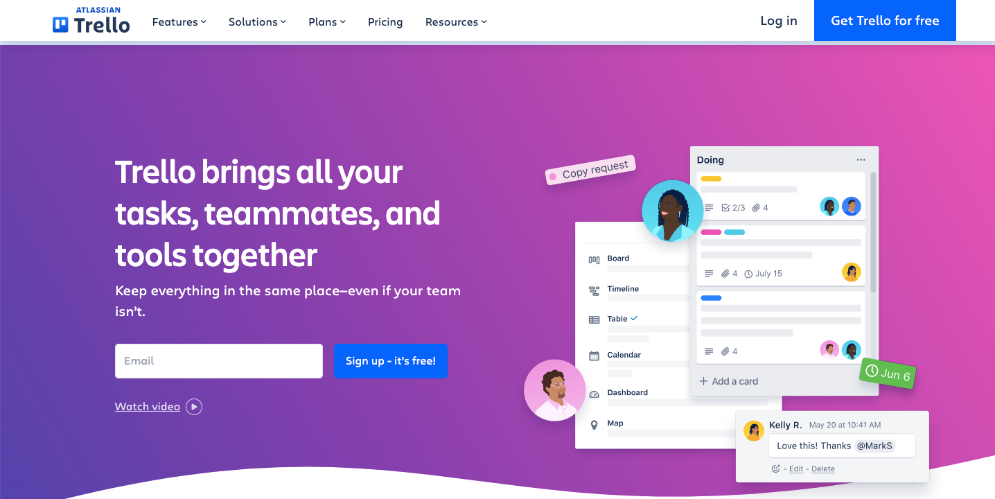 trello webpage