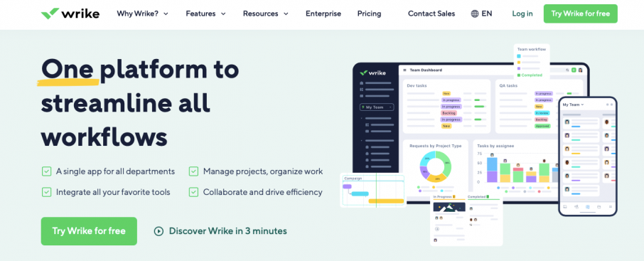 wrike webpage