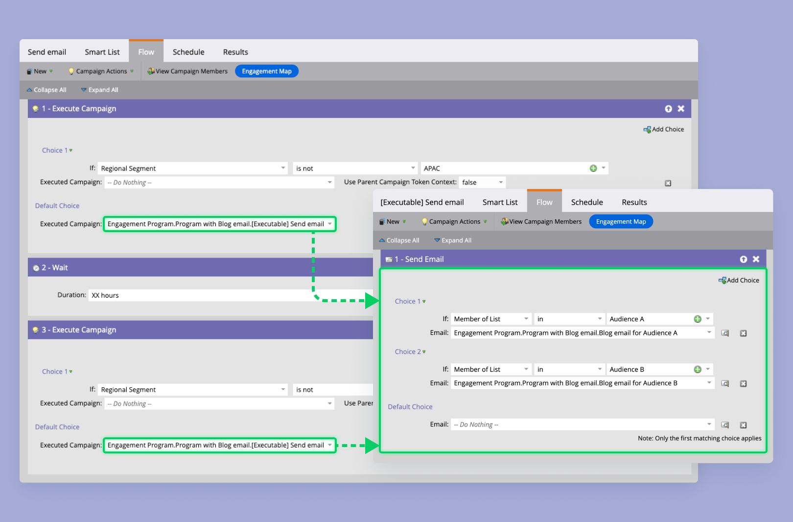 screenshot of marketo repetitive steps in flow 2