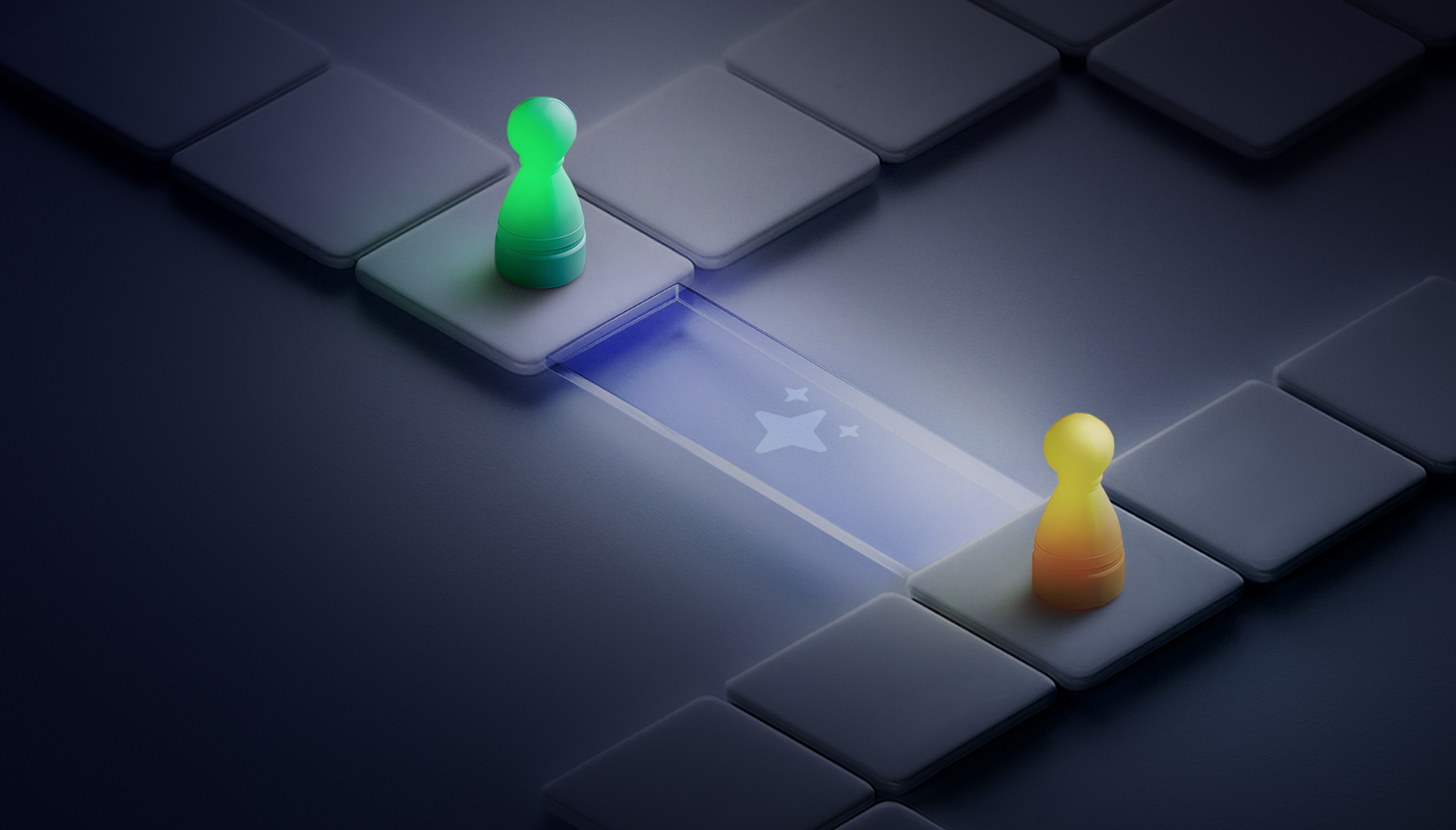 image of two pawns on chess board with AI icon, symbolizing wrike impactful work report