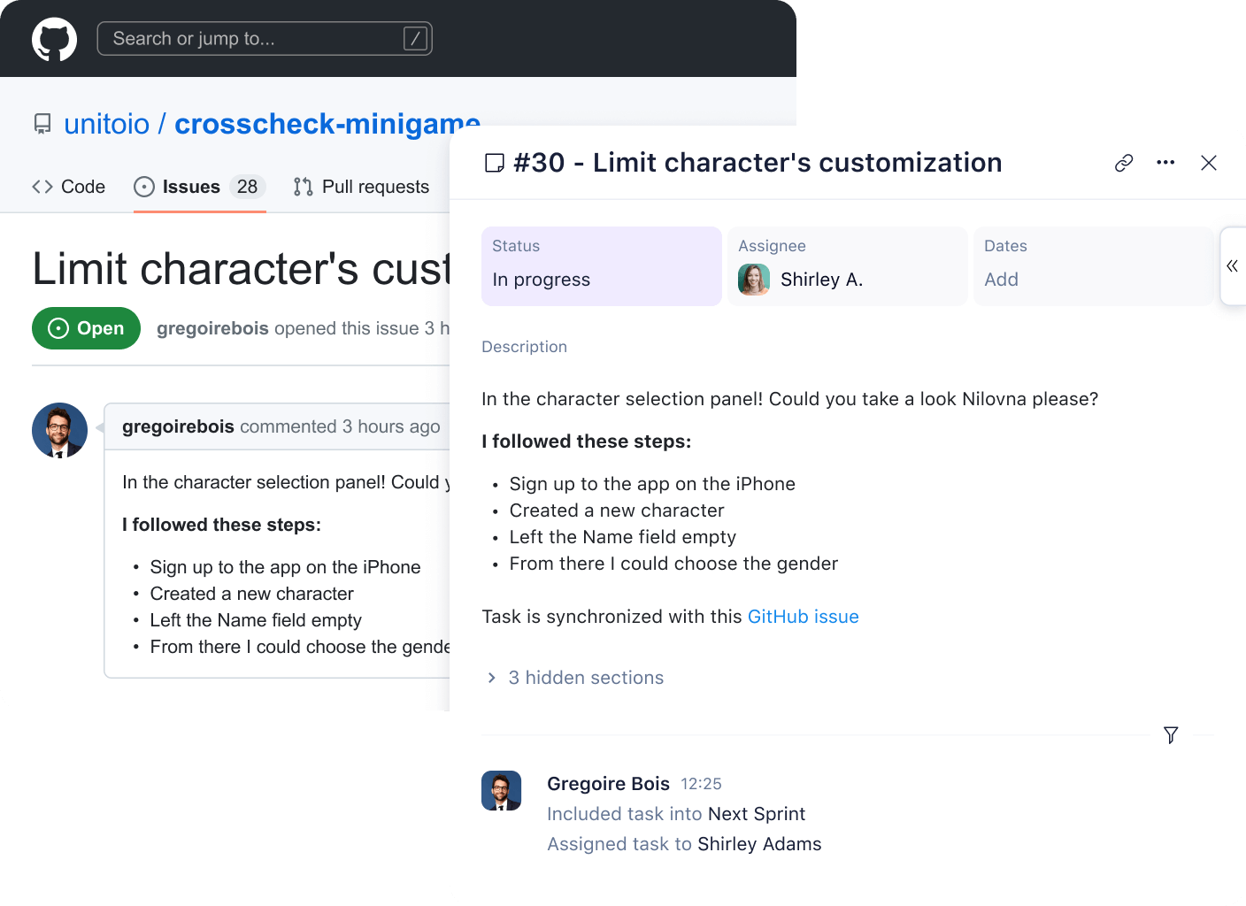github integration unitoio