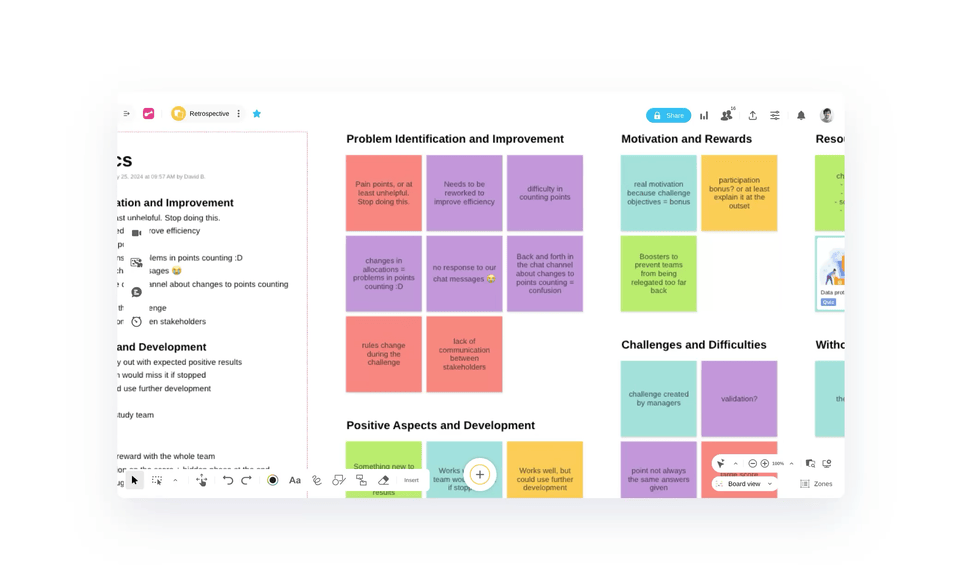 klaxoon gif showing visual collaboration