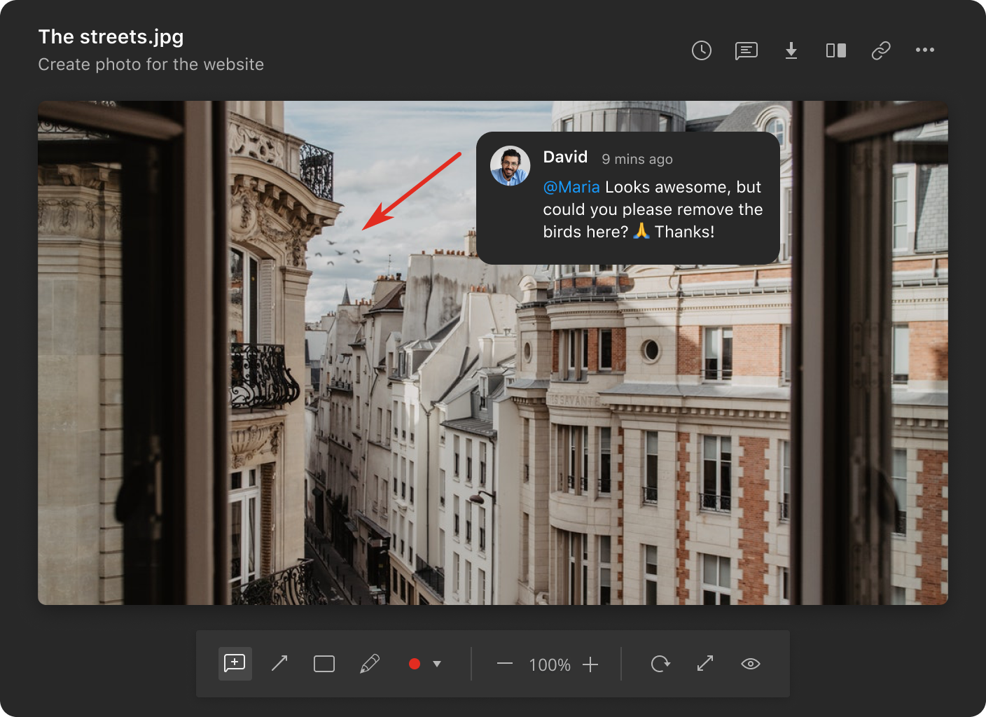 Proofing toolbar with various editing and annotation tools displayed on a digital workspace.