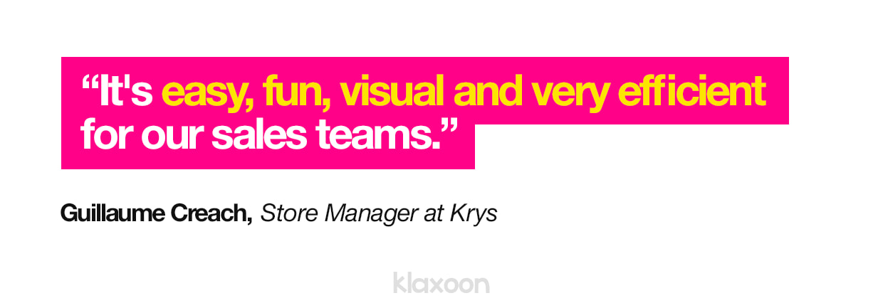 Guillaume Creach: "It's easy, fun, visual and very efficient for our sales teams." | Klaxoon