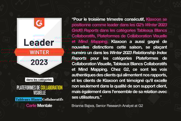 Une citation de Brianna Bajwa, Senior Research Analyst à G2. | Klaxoon