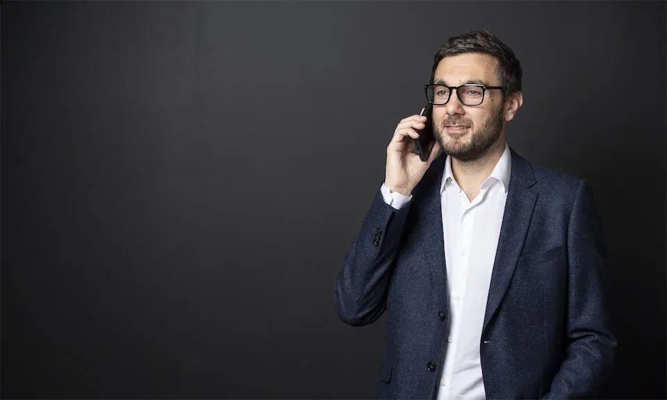 A man is on the phone