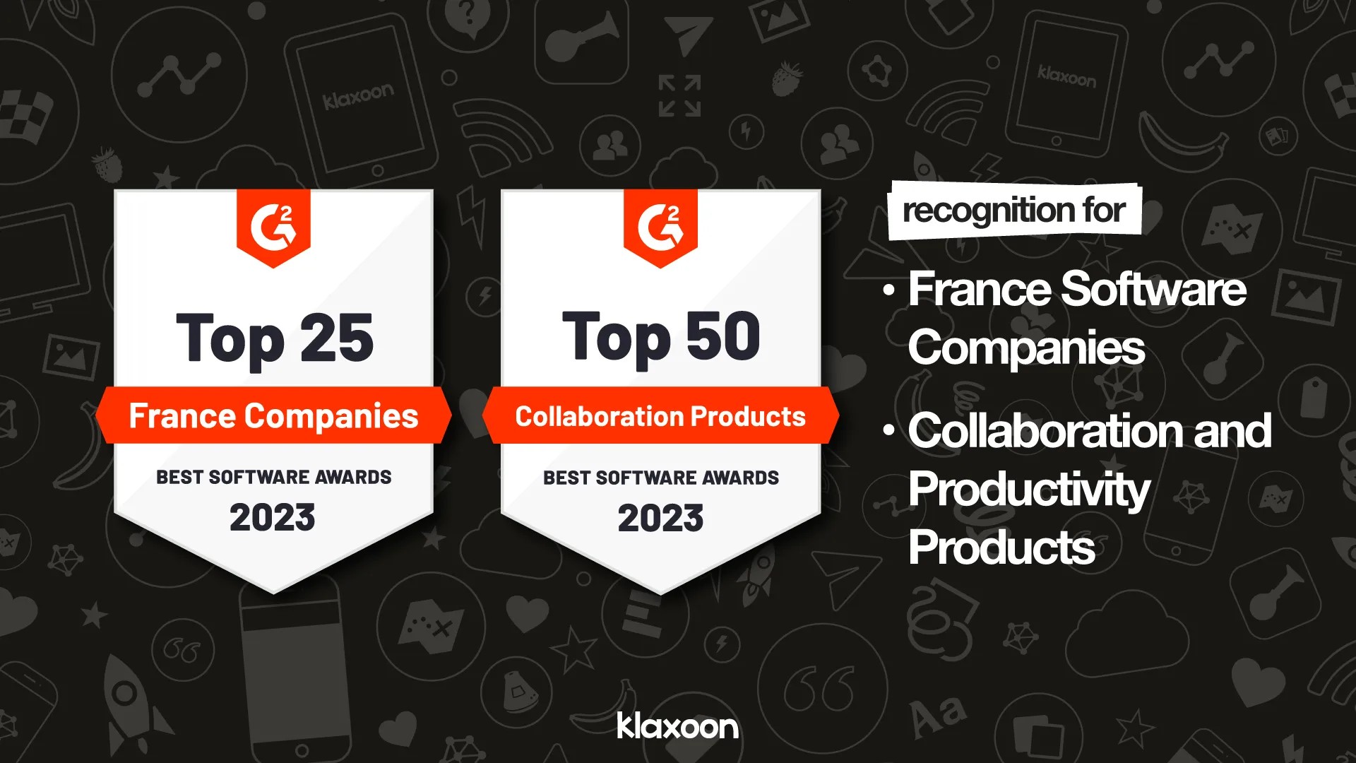 Klaxoon Earns Spot on G2’s 2023 Best Software Awards. | Klaxoon