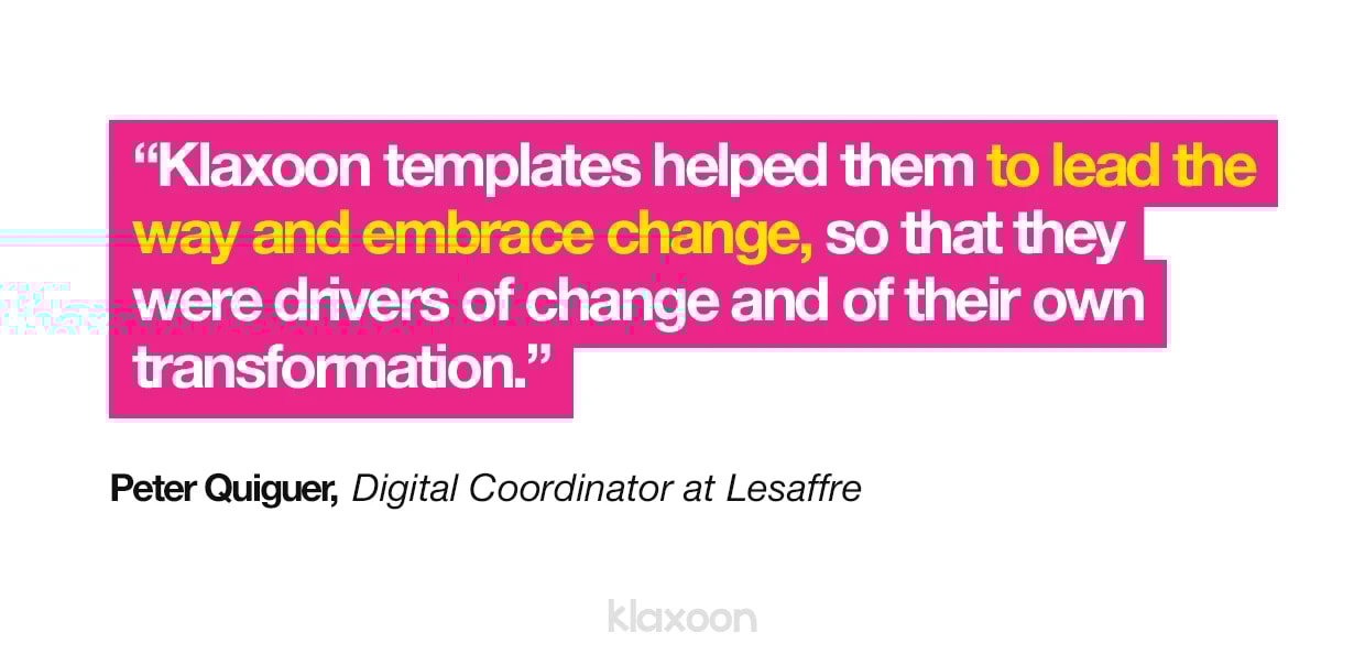 Peter Quiguer: "Klaxoon templates helped them to lead the way and embrace change, so that they were drivers of change and of their own transformation." | Klaxoon