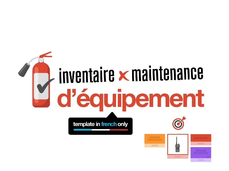 Inventaire et maintenance d'équipement template preview
