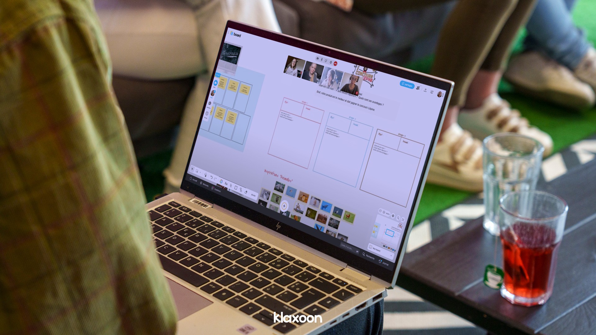 A group of people doing an icebreaker on Board remotely. | Klaxoon
