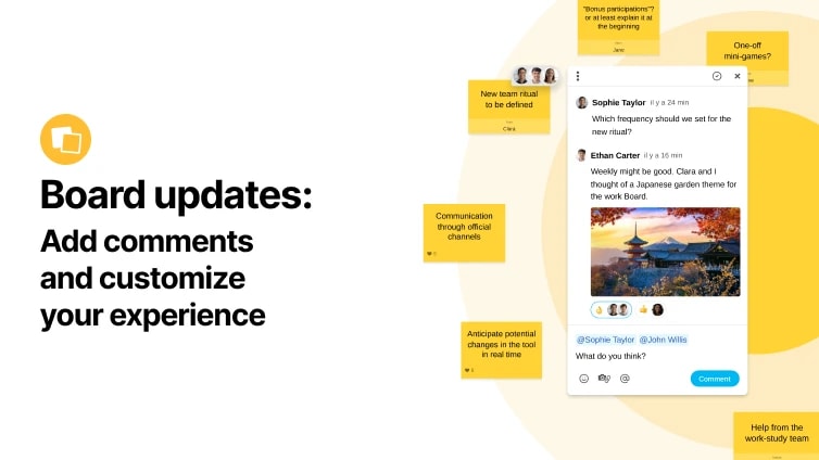 Board updates: Add comments and customize your experience