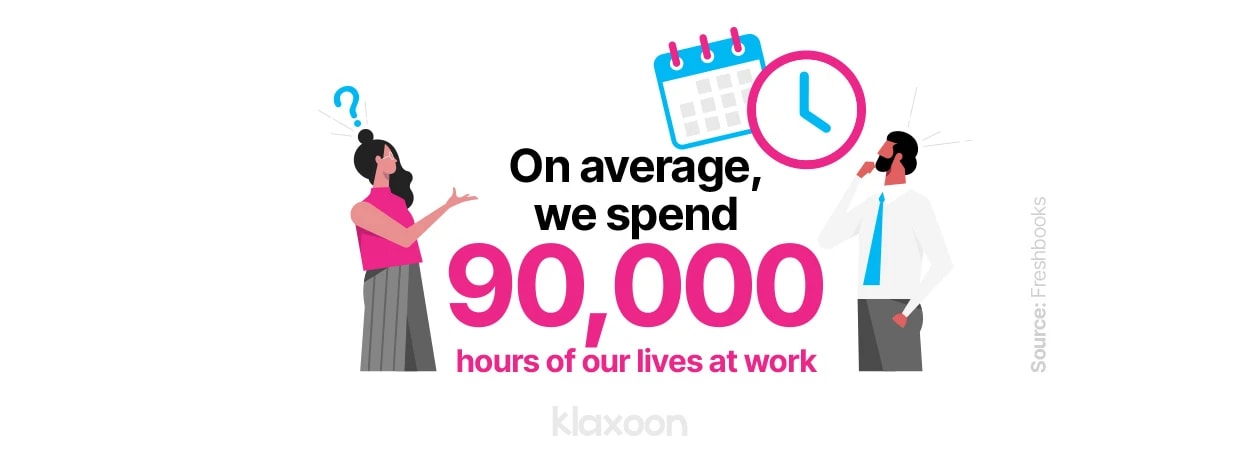 On average, we spend 90,000 hours of our lives at work. | Klaxoon