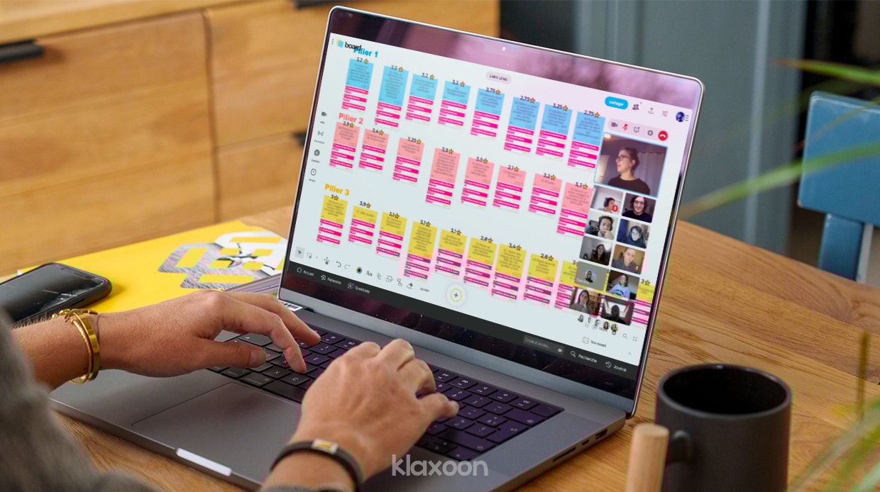 The projects are arranged in ideas on the Klaxoon Board. | Klaxoon