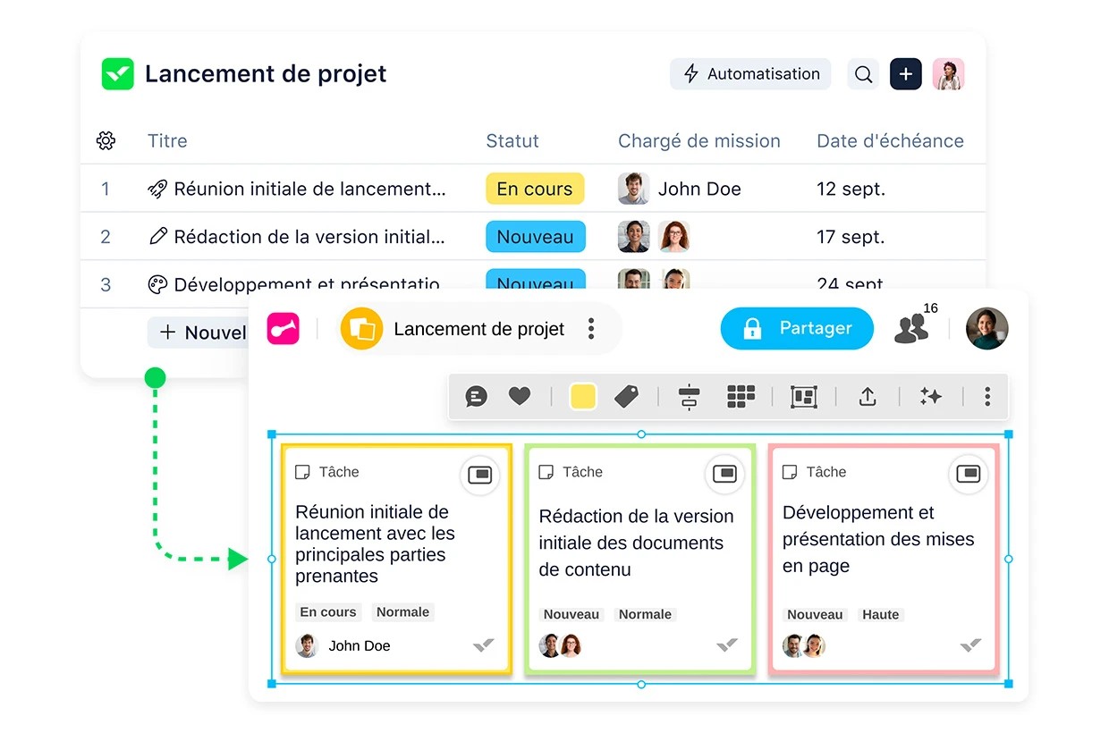 Tâches Wrike en idées Klaxoon. | Klaxoon