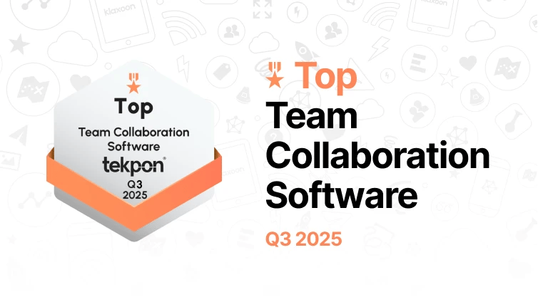 Klaxoon awarded by Tekpon as best collaborative tool of Q3 2025