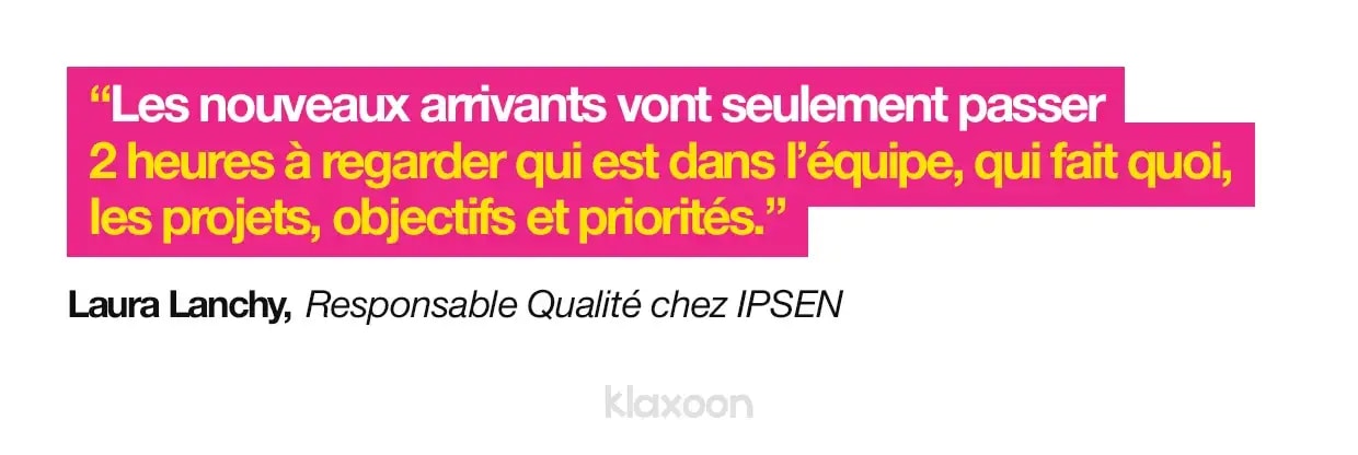 Laura Lanchy : “Les nouveaux arrivants vont seulement passer 2 heures à regarder qui est dans l’équipe, qui fait quoi, les projets, objectifs et priorités.” | Klaxoon