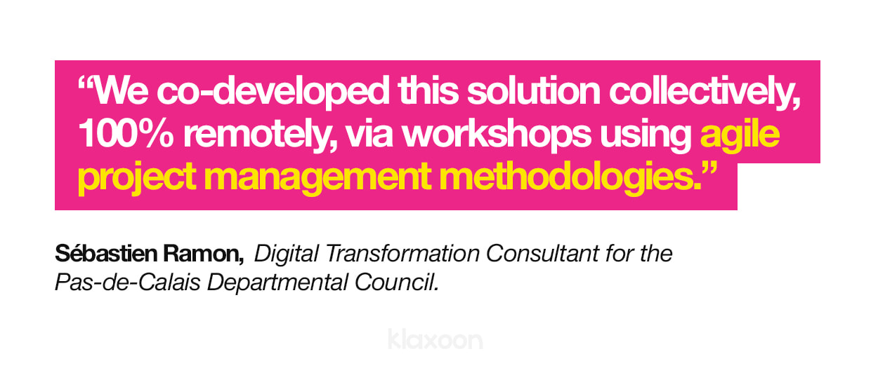 Sébastien Ramon: “We co-developed this solution collectively, 100% remotely, via workshops using agile project management methodologies.” | Klaxoon