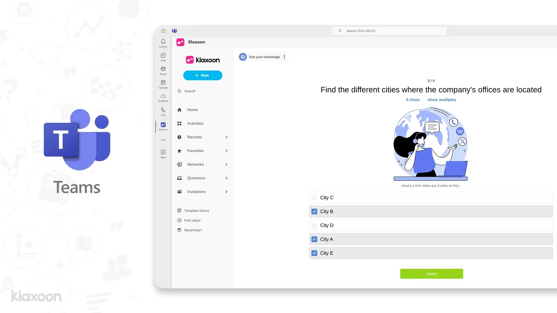 The integration between Klaxoon’s collaboration platform and Microsoft Teams. | Klaxoon