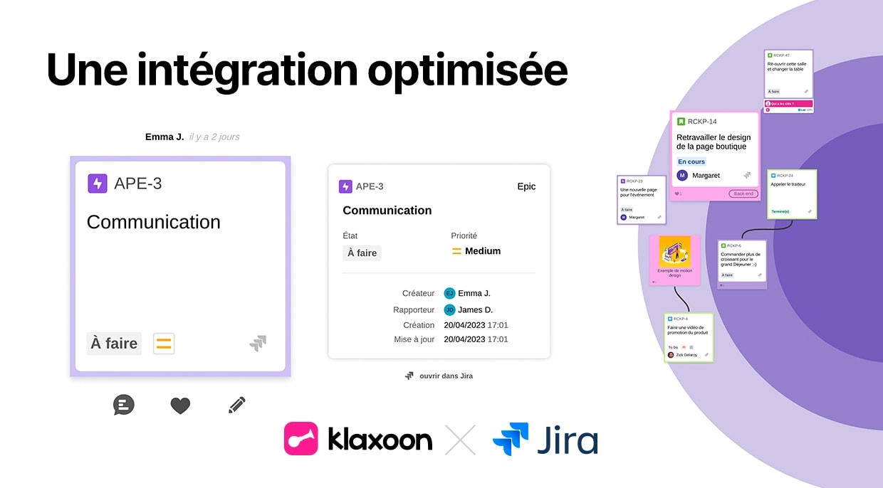 Une intégration optimisée entre Klaxoon et Jira. | Klaxoon