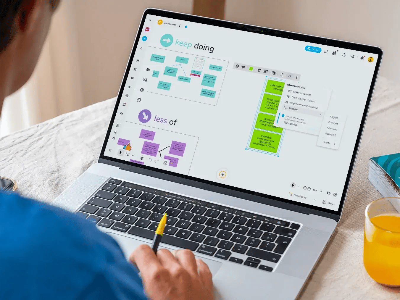 Interface de gestion de projet facilitant la collaboration d’équipe à distance.