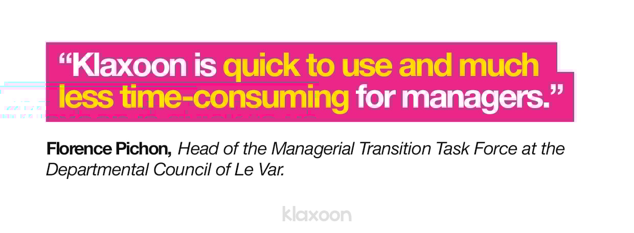 Florence Pichon: “Klaxoon is quick to use and much less time-consuming for managers.” | Klaxoon