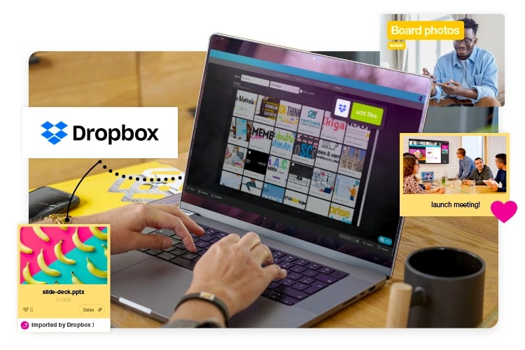 Access easily your entire library of Dropbox files from your Klaxoon Studio. | Klaxoon