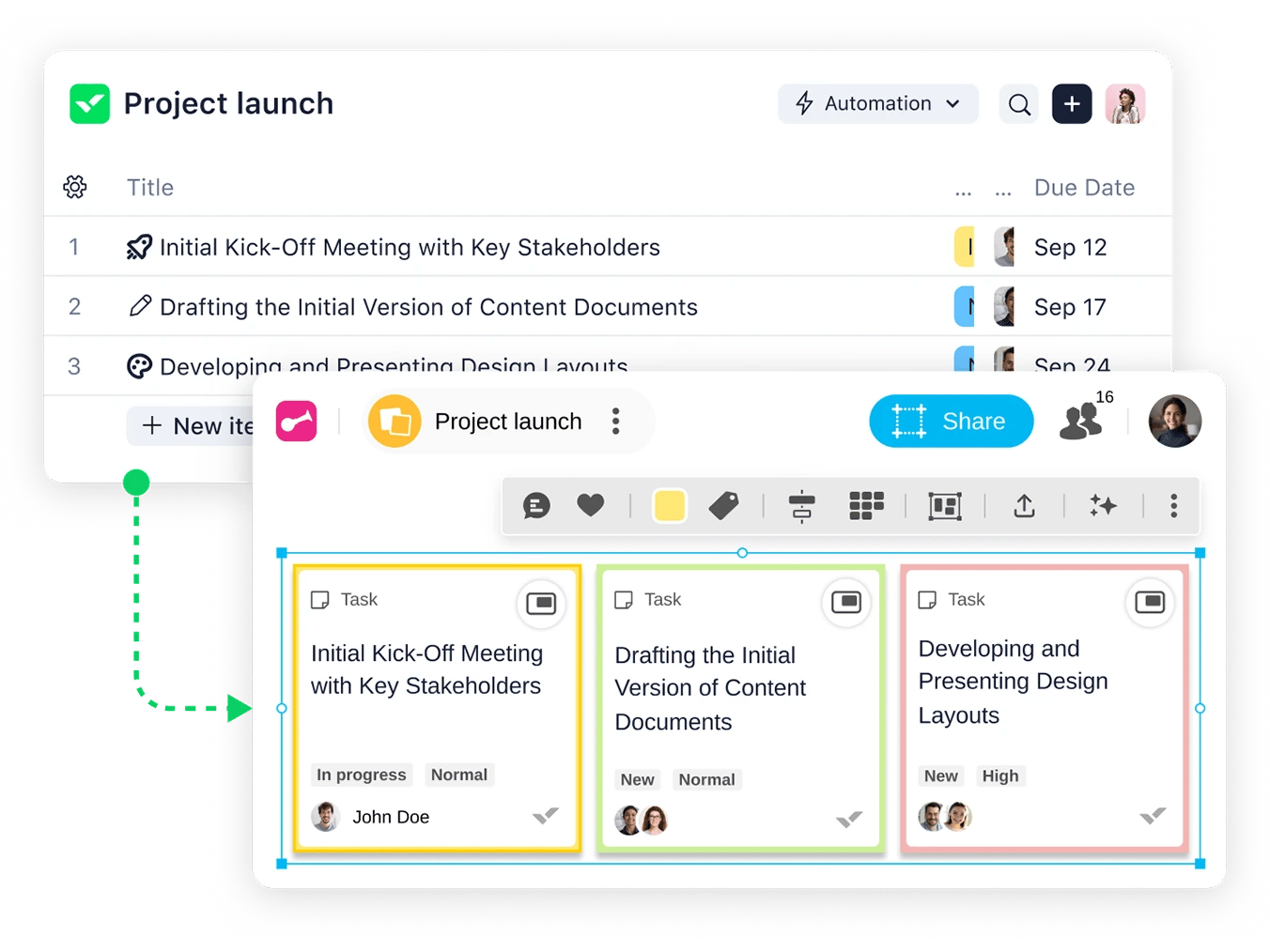Import Wrike items into your
Klaxoon Boards