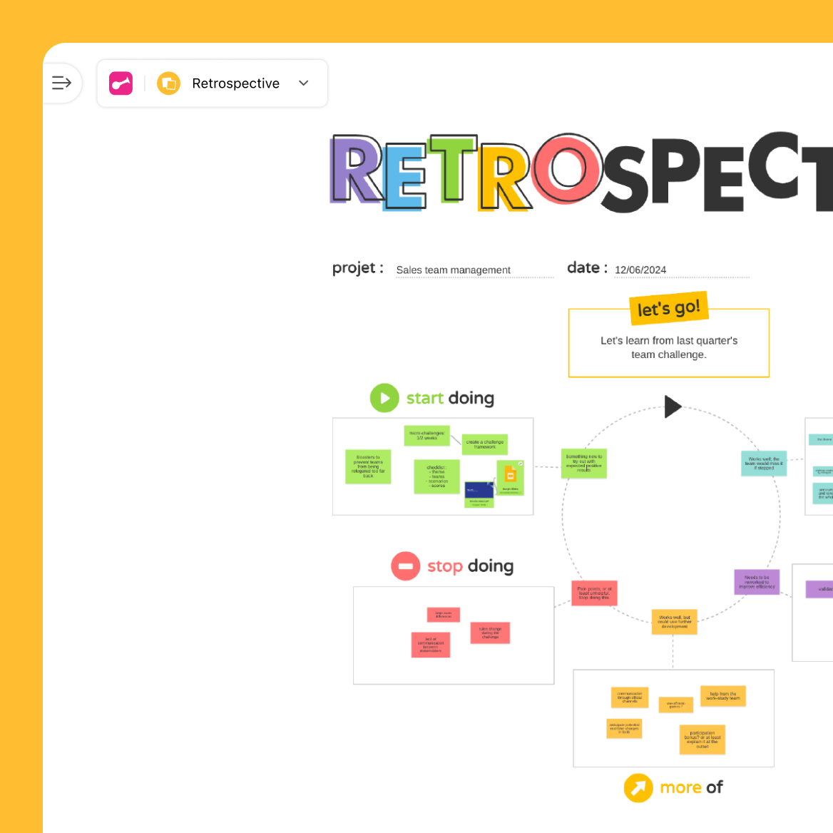 Board view with To Do, In Progress and Done columns displaying task cards.