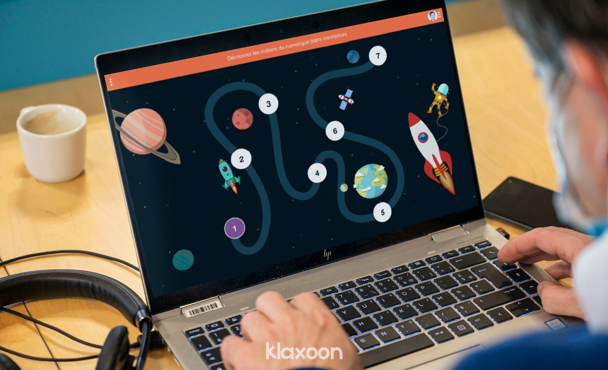 A Klaxoon Mission on a desktop screen, to discover the digital jobs. | Klaxoon