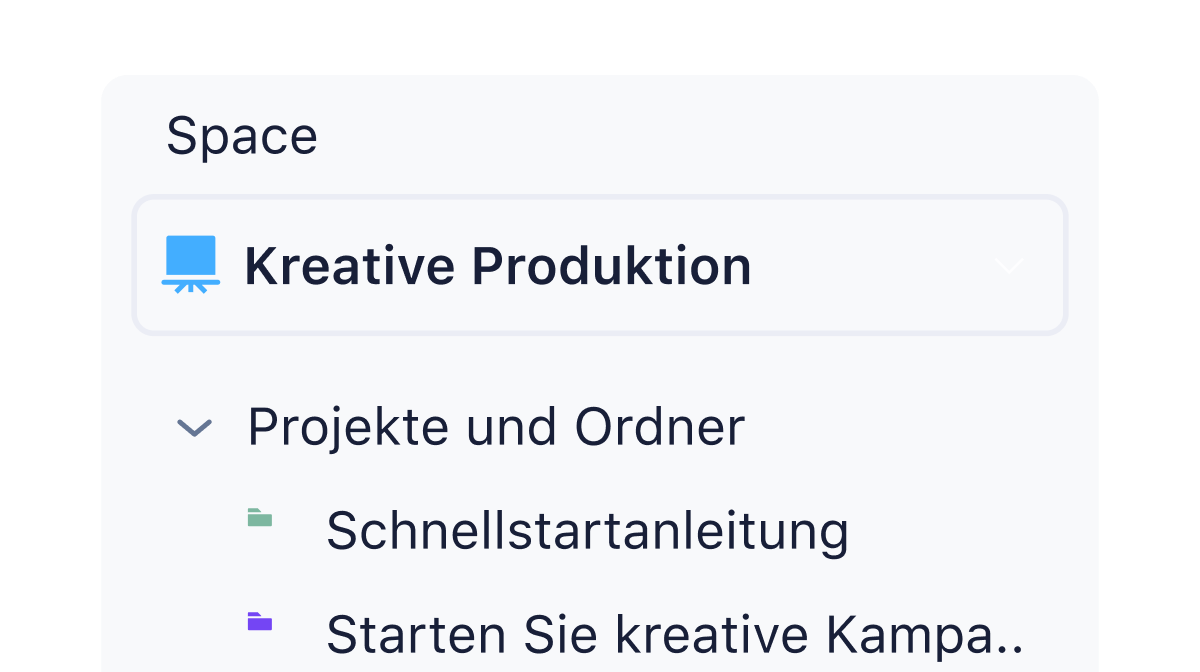 Organigramm mit oberer Leitung, Abteilungsleitern und Teammitgliedern.