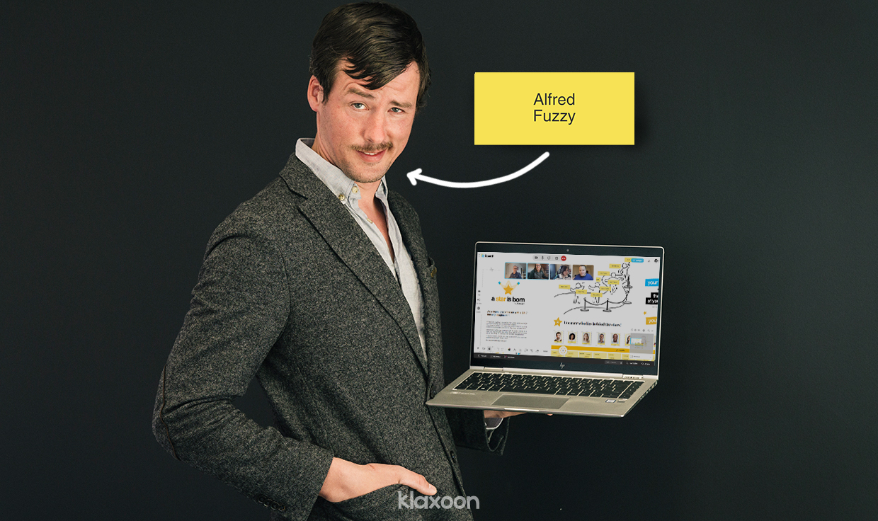 A team member discovers his star name: Alfred Fuzzy | Klaxoon