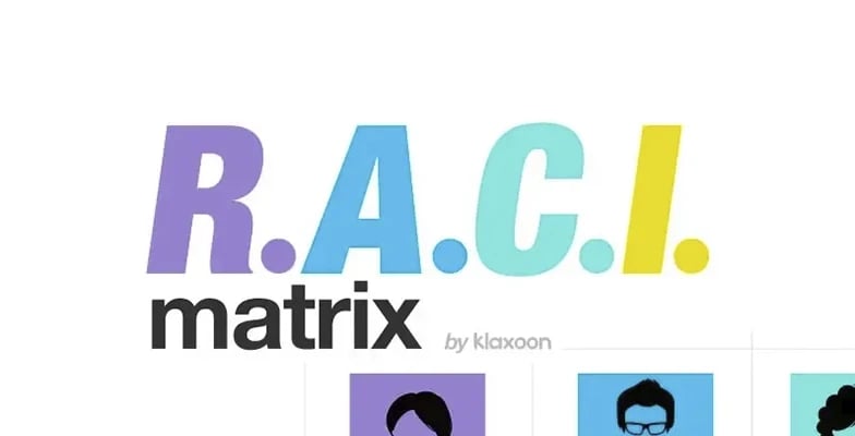 RACI matrix: the roles and responsibilities chart for each project