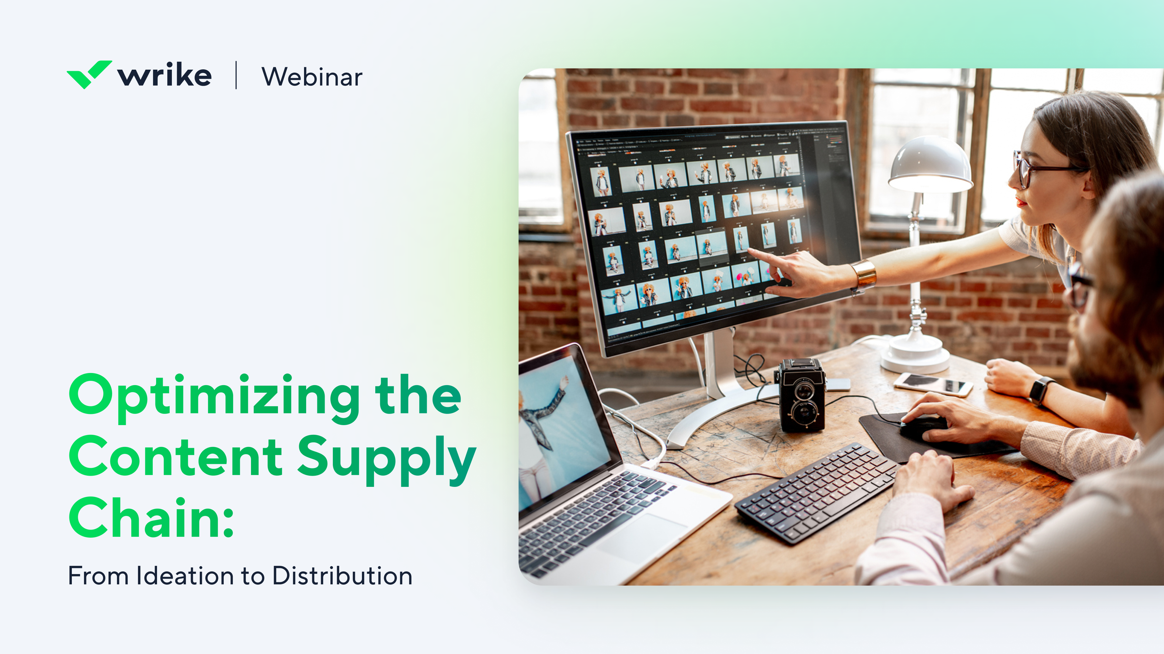 Wrike presentation slide titled Transform Marketing Productivity and Agile planning infused with AI.