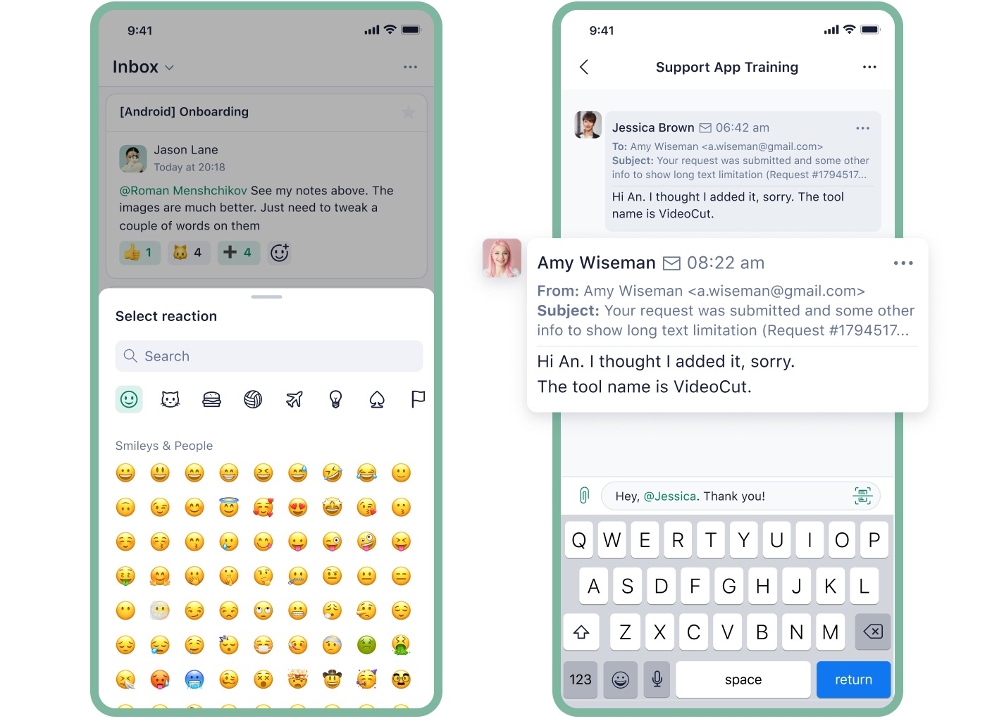 Product screenshot mobile  commenting website