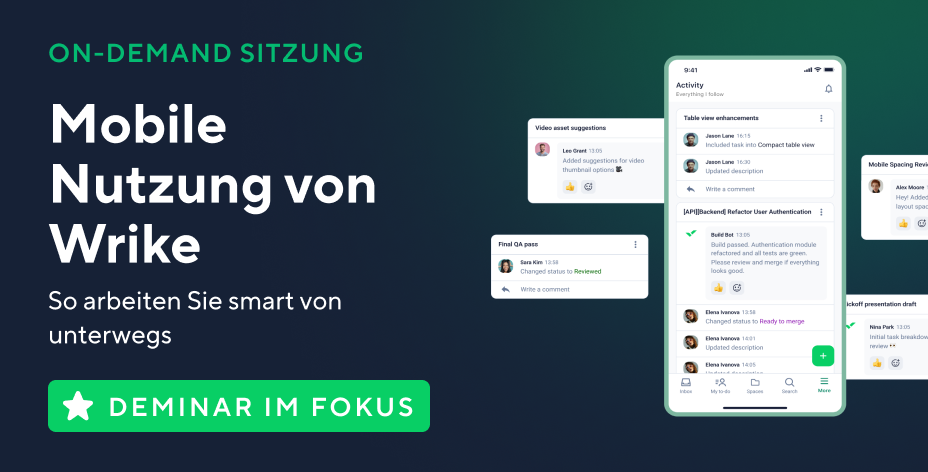 Wrike Mobile: So arbeiten Sie smart von unterwegs