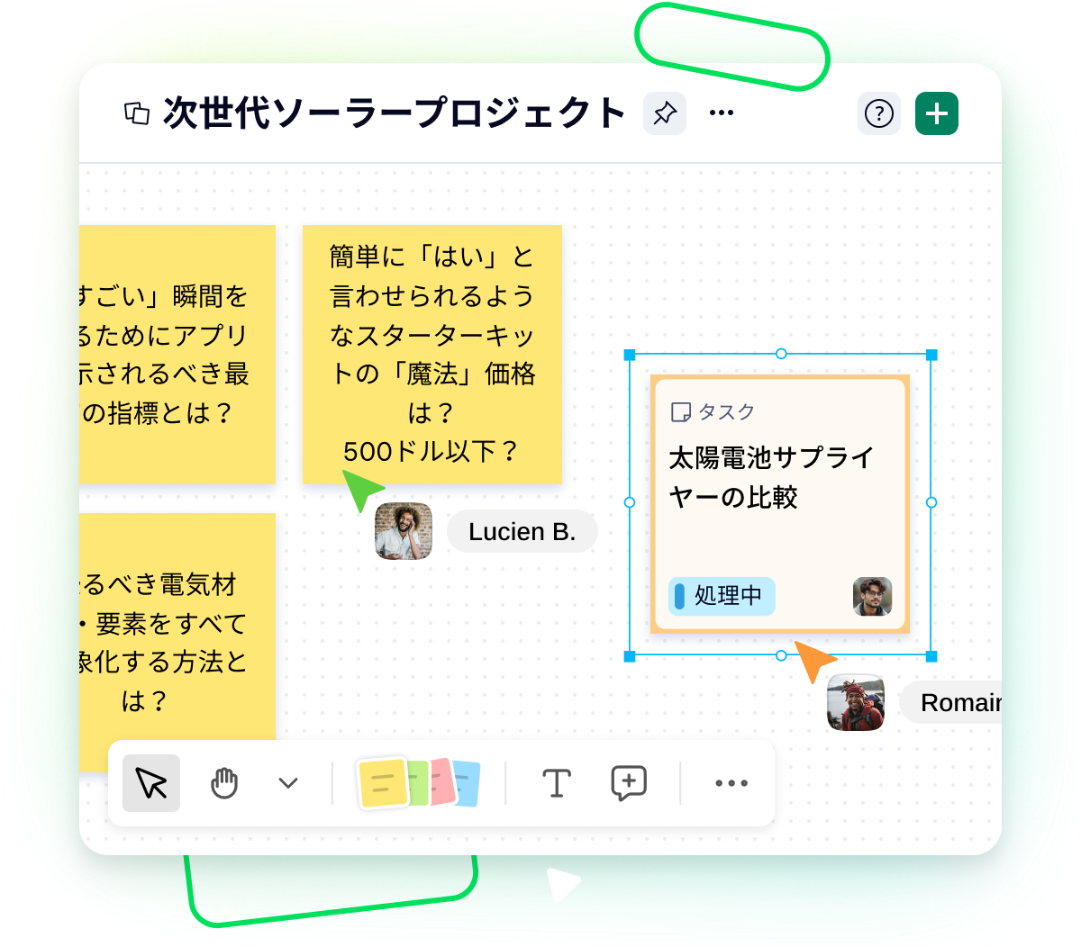 Wrikeホワイトボードでチームのアイデアを付箋と図形で可視化.