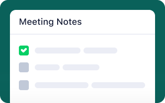 <h5>Actionable meeting notes<br></h5>